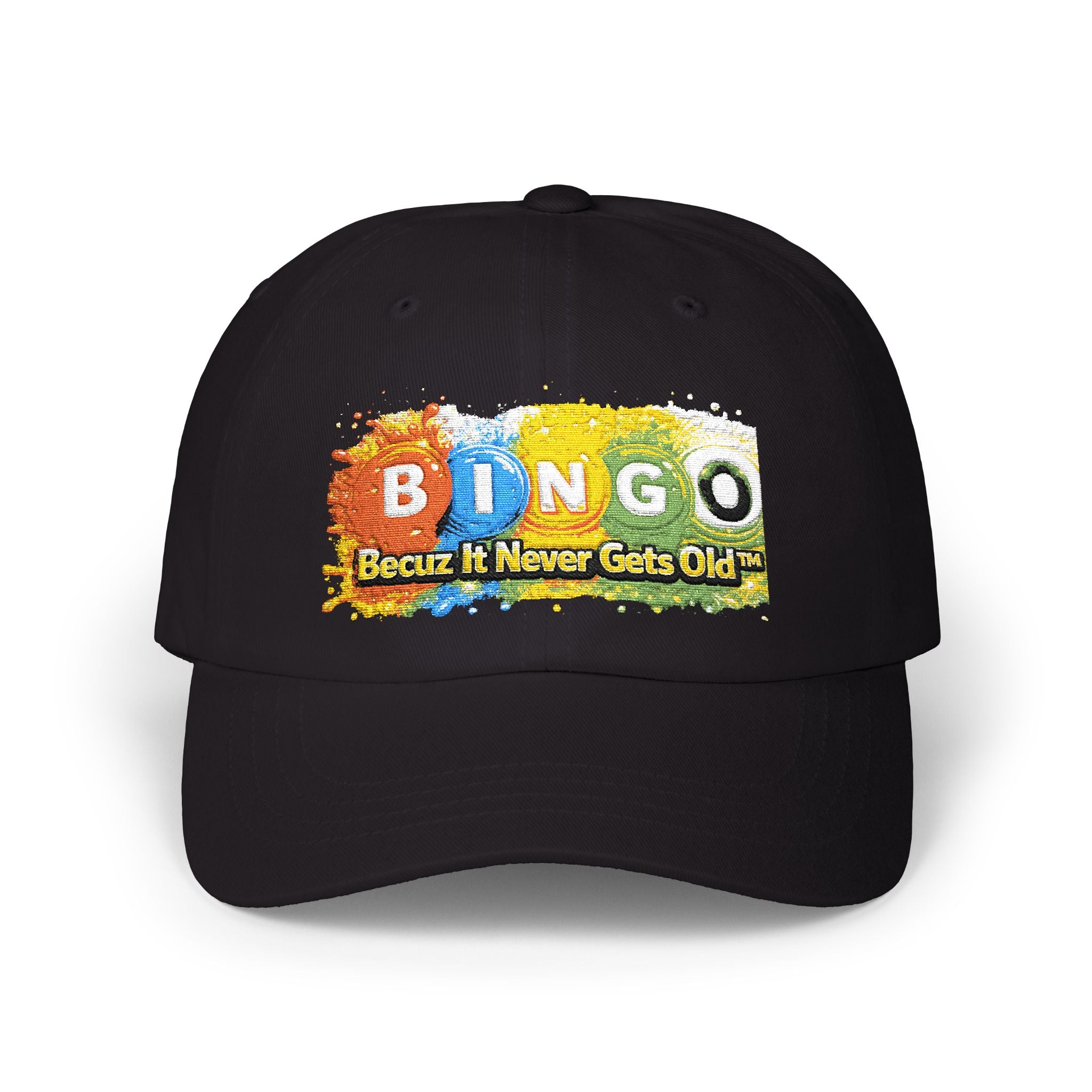 BINGO Becuz It Never Gets Old Hat | Bingo Baseball Cap | Adjustable Unisex Bingo Gift Hat