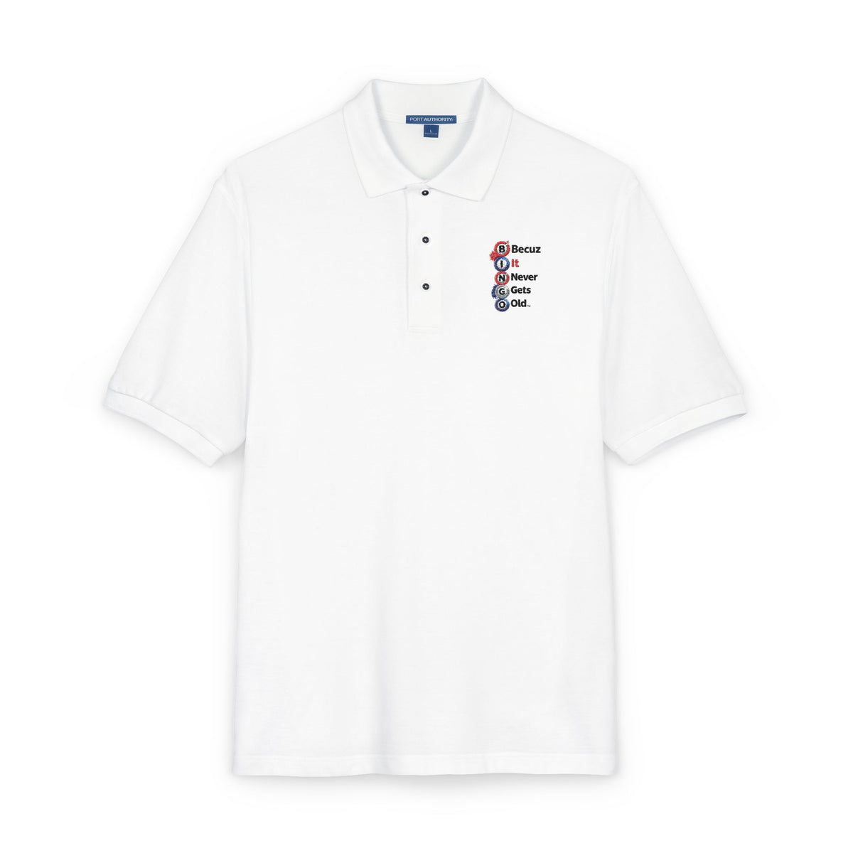 BINGO BECUZ It Never Gets Old™ Unisex Polo Shirt