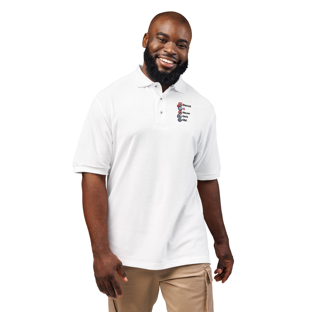 BINGO BECUZ It Never Gets Old™ Unisex Polo Shirt