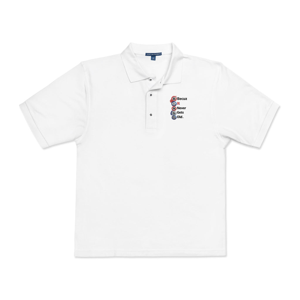 BINGO BECUZ It Never Gets Old™ Unisex Polo Shirt